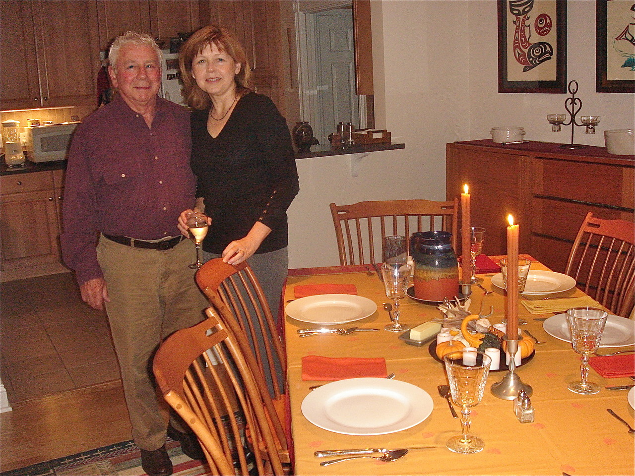 Don & Barbara before dinner at their home