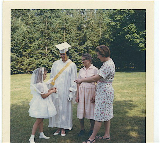 Celeste, First Communion, Lorraine Gudas, Graduation, Stephanie Bogden, Eleanor Bogden Gudas