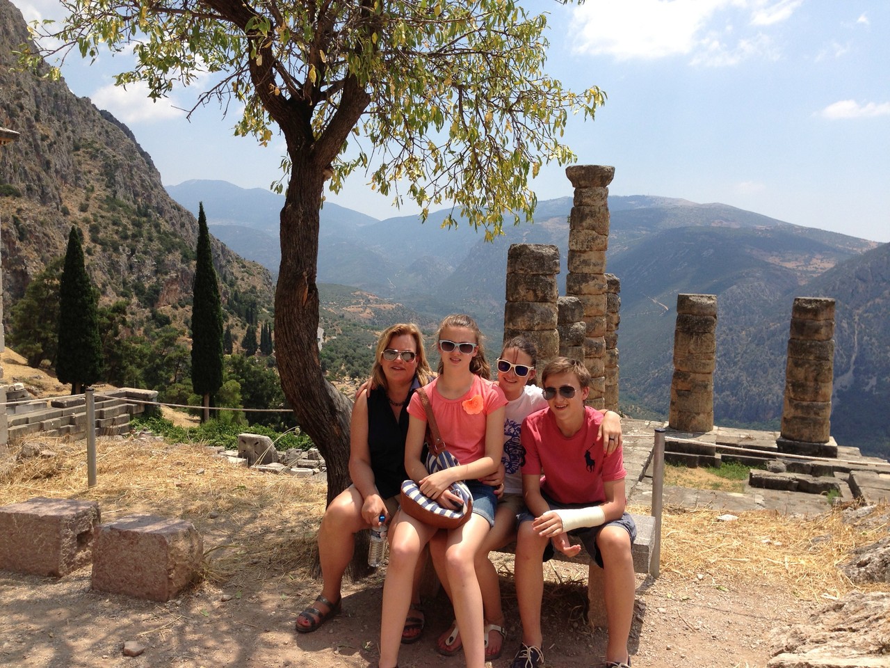 Celeste & family visit Delphi, Greece