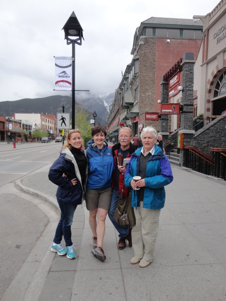 Emily, Wendy, Barry, and Susan Barner, western Canada, 5-2013; Susan is Lorraine & Celeste's first cousin