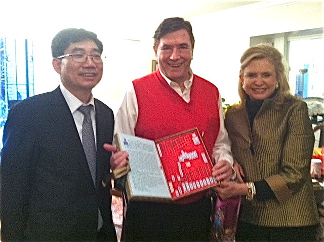 John with Rep. Carolyn Maloney at her house, Feb. 2015