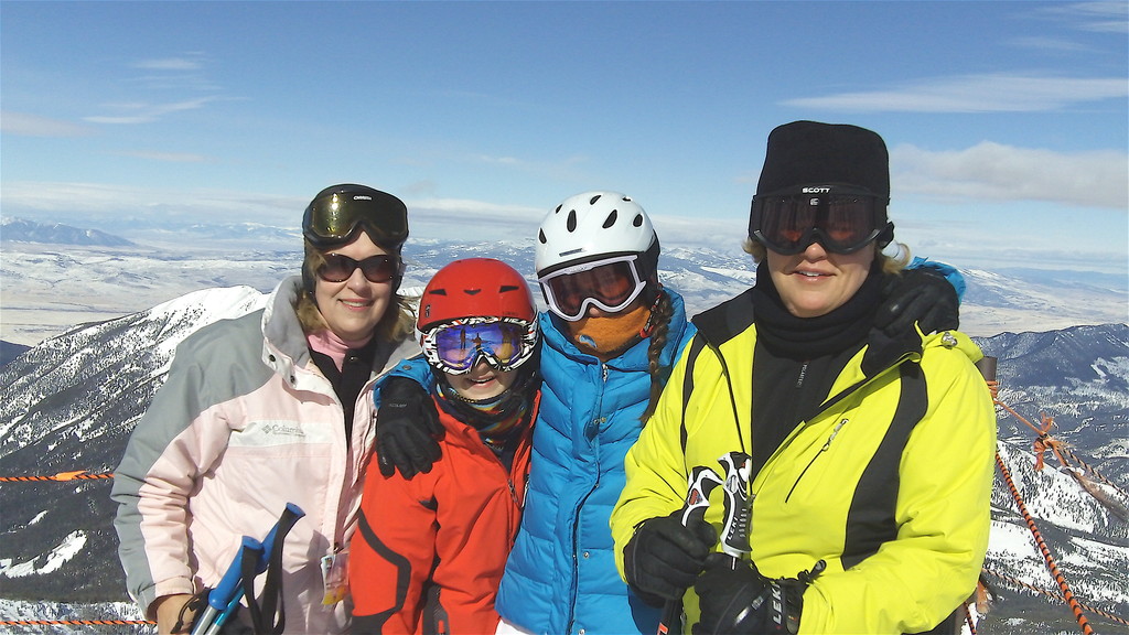 Lorraine, Jack, Ellie, Celeste, top of Lone Peak