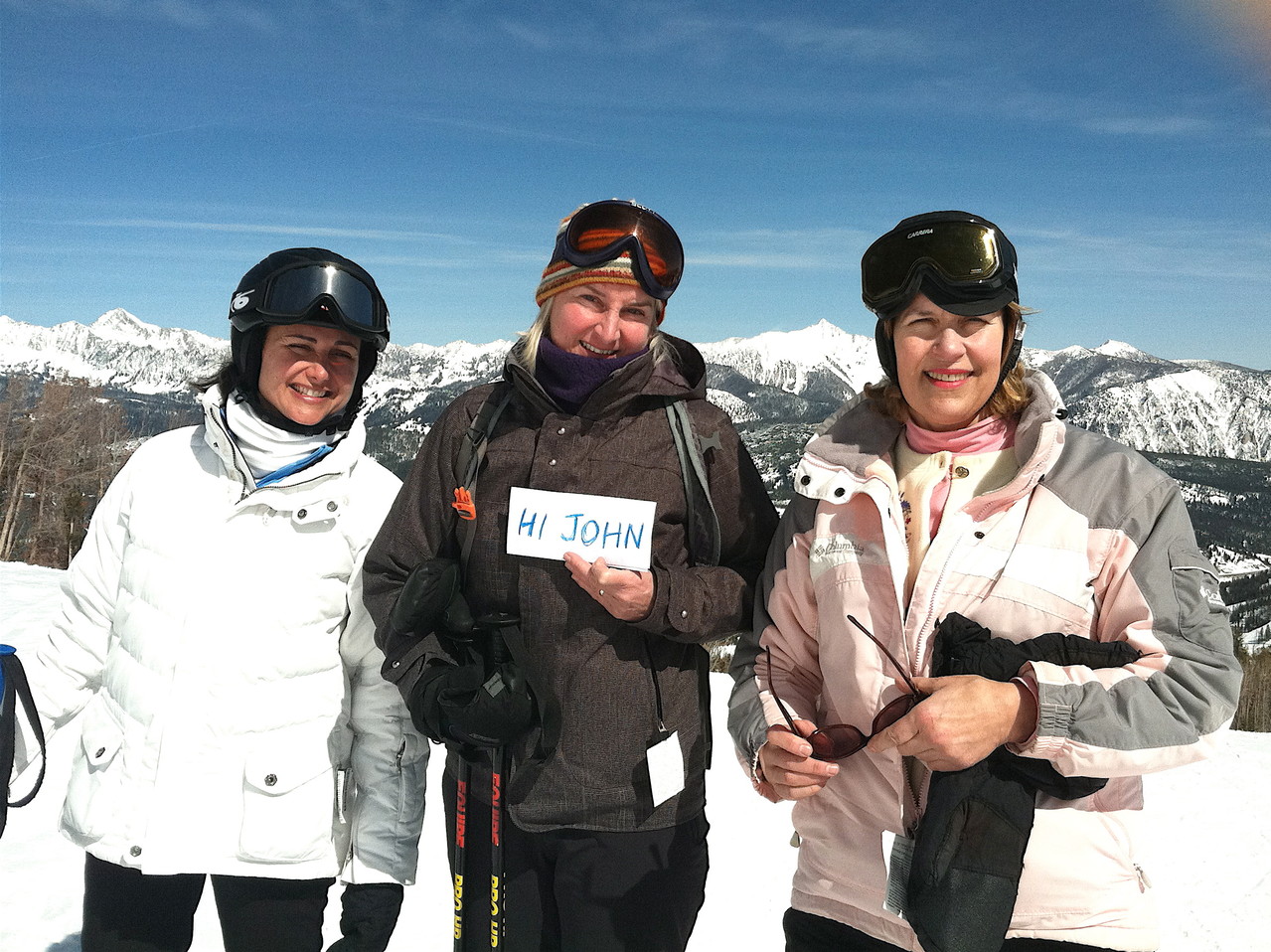 Allie, John's cousin Kathy Schmidt, & Lorraine Gudas Big Sky 2013