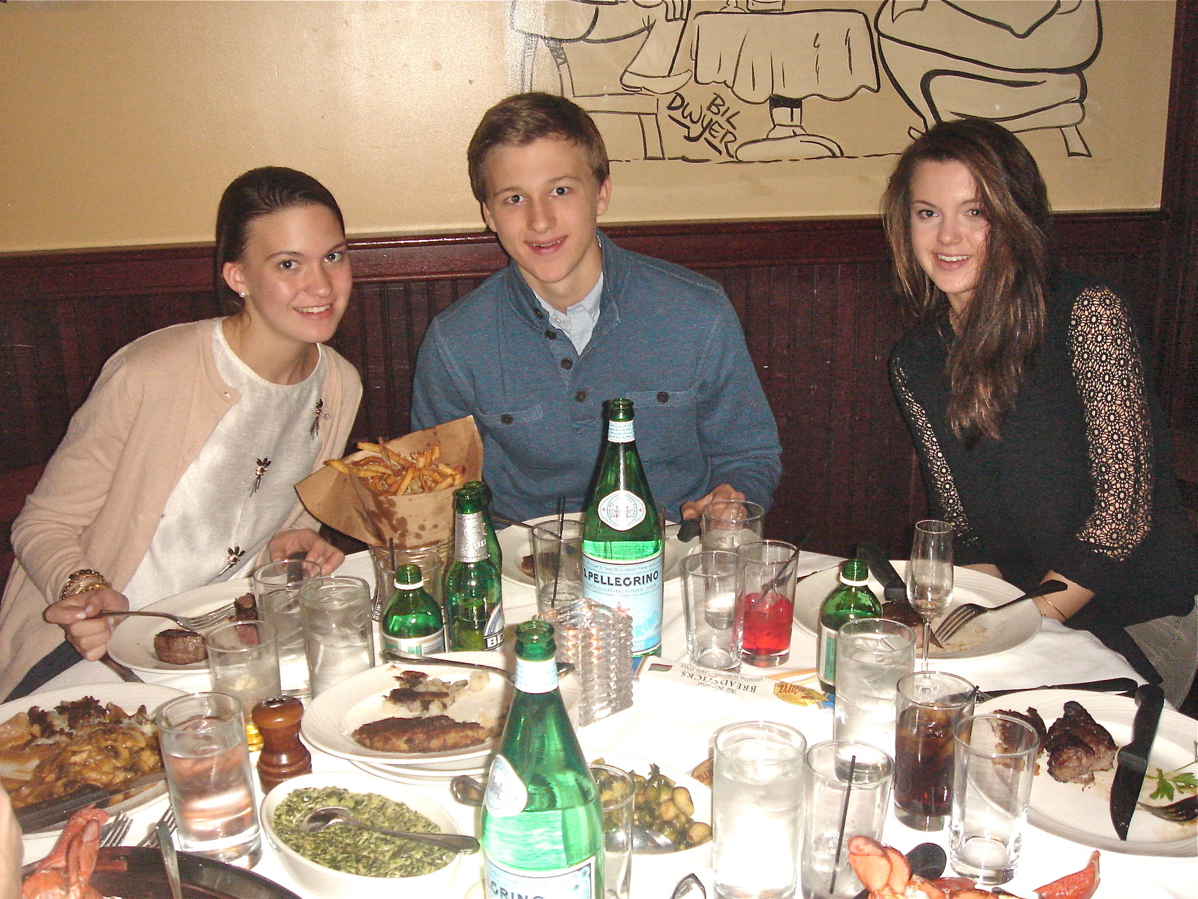 Ellie, Jack & Kate 2-28-15 Birthday Dinner at Palm