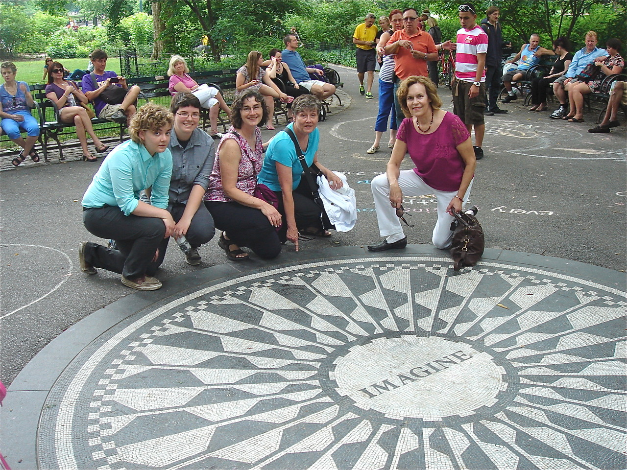 Kathleen, Emilea, Ann, Cindy, & Lorraine Gudas Strawberry Fields, NYC 6-16-2013