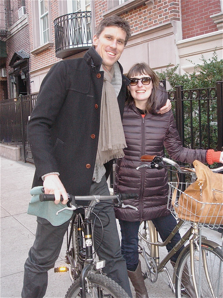 Patrick & Anna on their bikes!