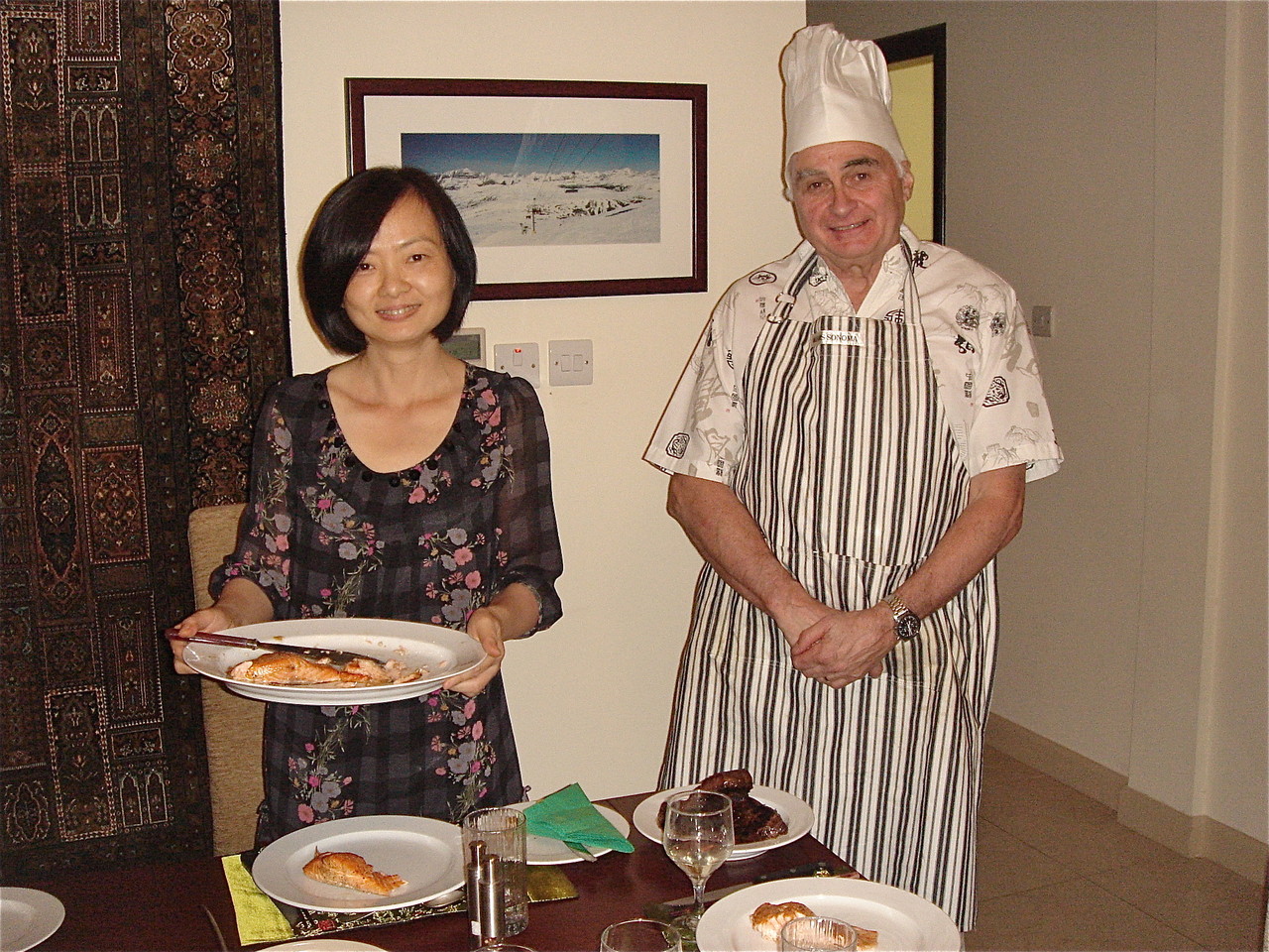 Hong Ding & Chris Triggle prepare dinner