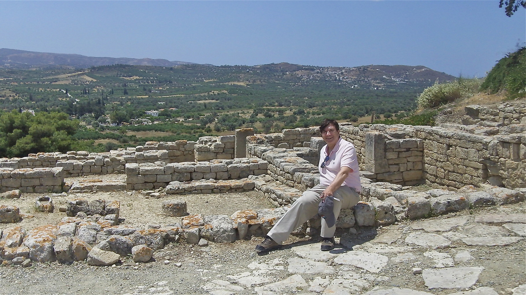 John at the Minoan Palace at Phaestos, Crete