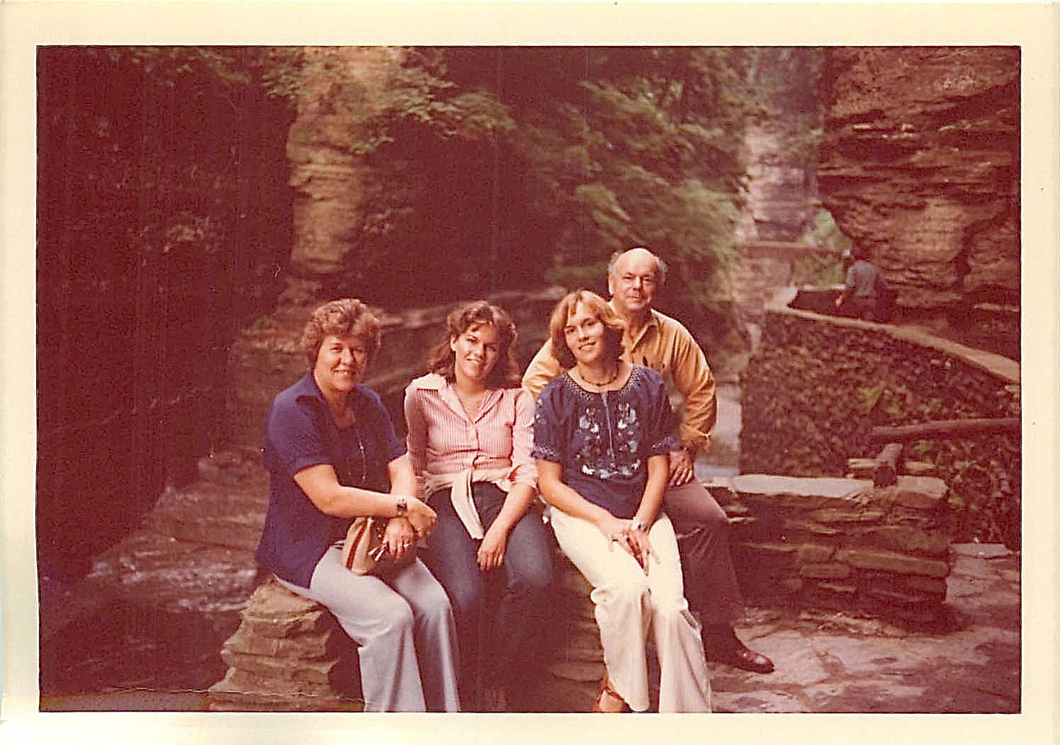 Summer 1977, Robert Treman State Park, NY, Eleanor, Celeste, Lorraine, Al Gudas