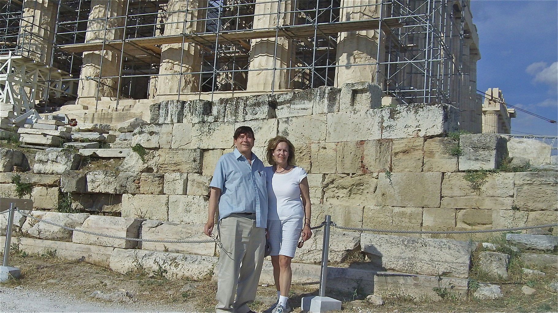 John & Lorraine at the Parthenon, center of Western thought and civilization !