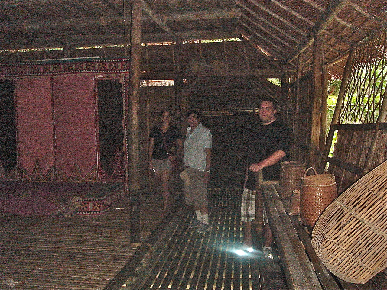 Bajau tribe home, Emily, John & Greg