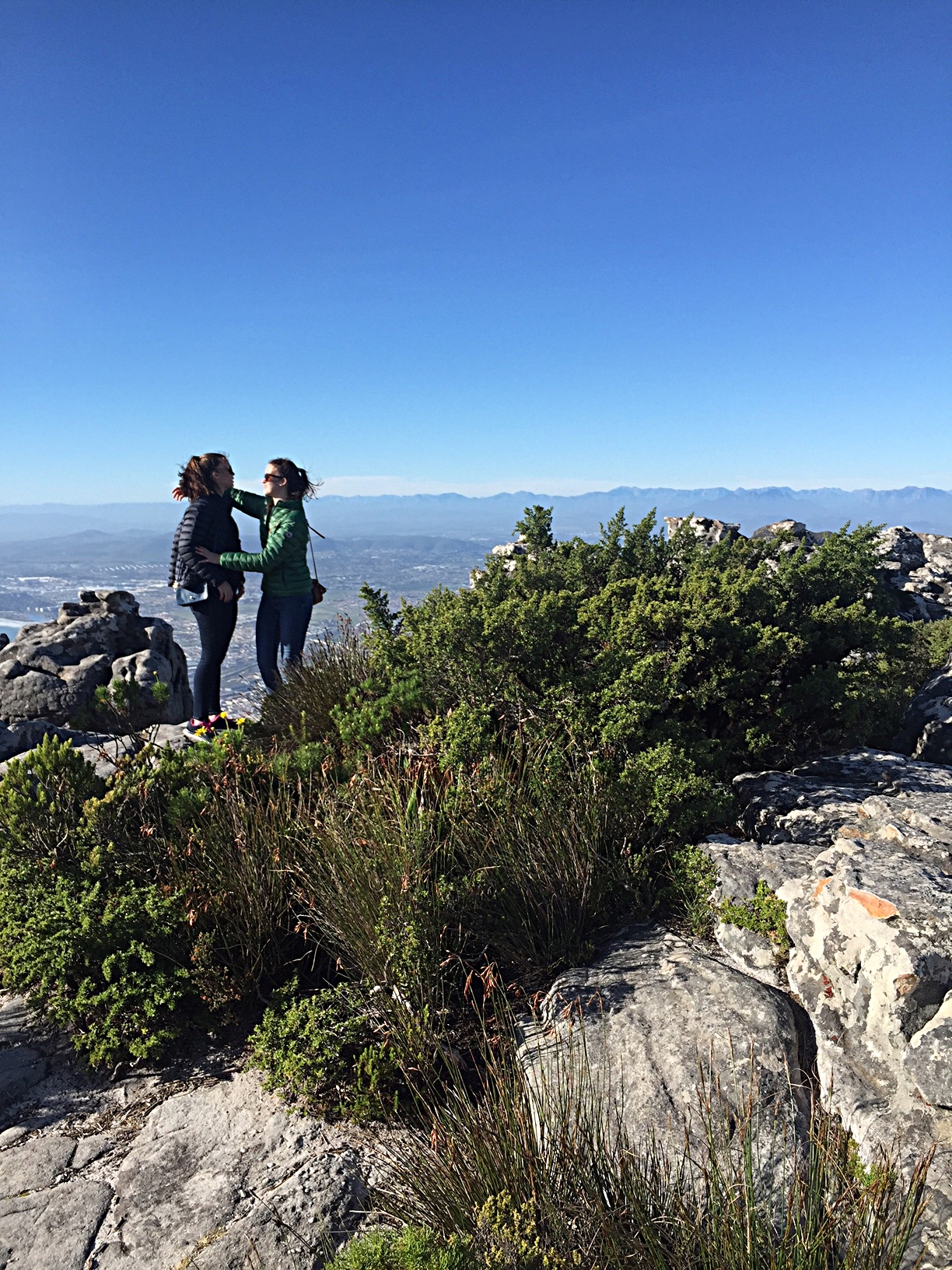 Kate & Ellie on Table Mountain, South Africa, June, 2016