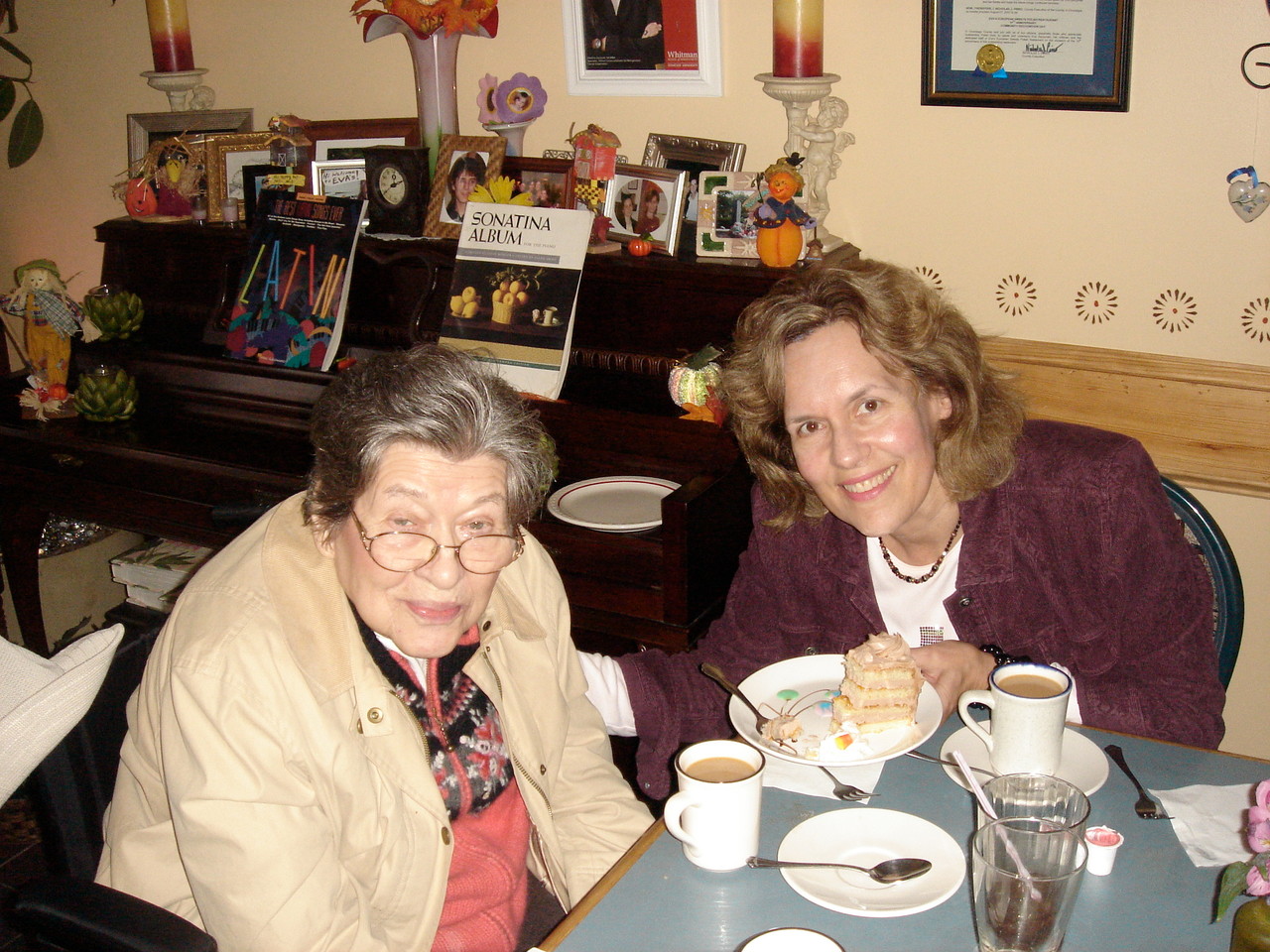 El and Lorraine at a Polish restaurant, 2009