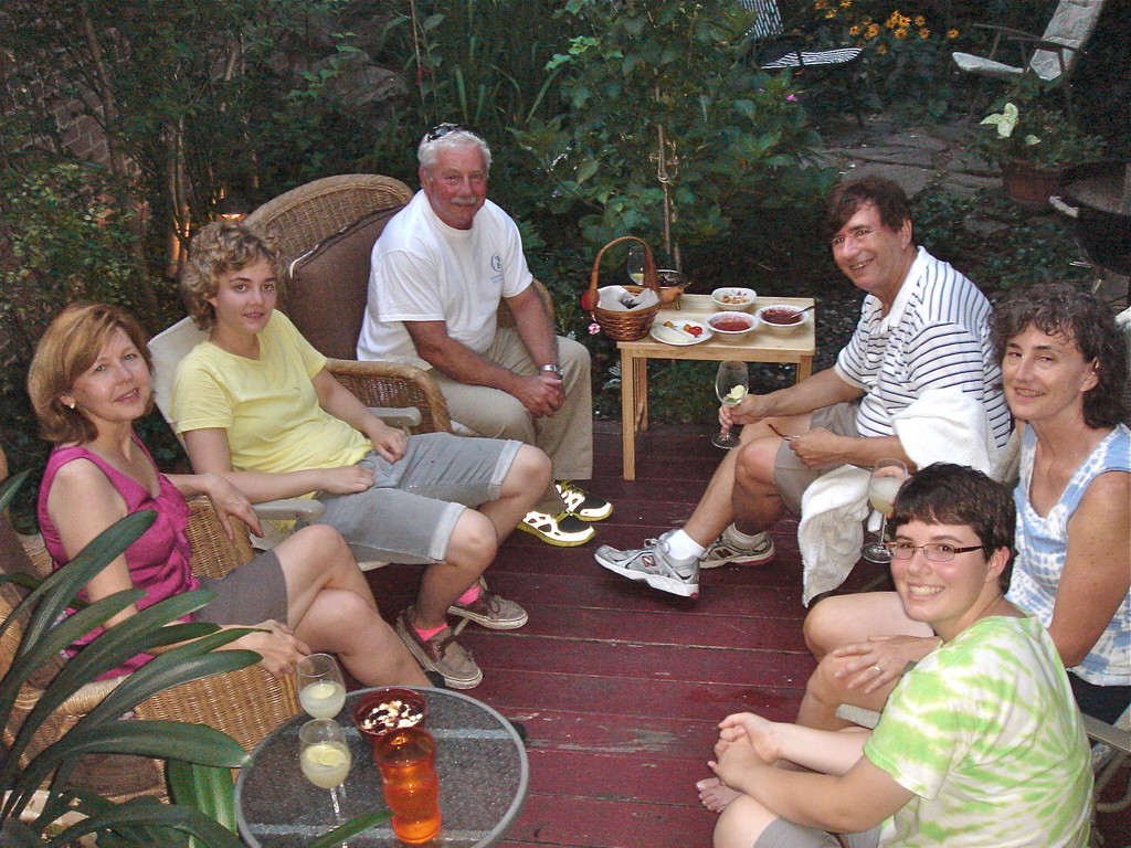 7-27-2012 NYC:  Barbara Lohse, Kathleen Ackerman, Don Fischman, John Wagner, Ann Ackerman, Emilea