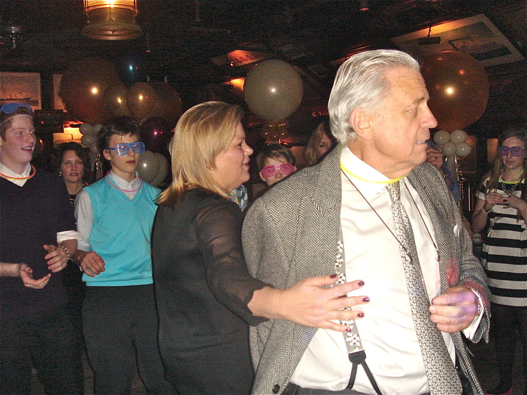 Celeste & Stuart Sr. start dancing... Son Jack in background.