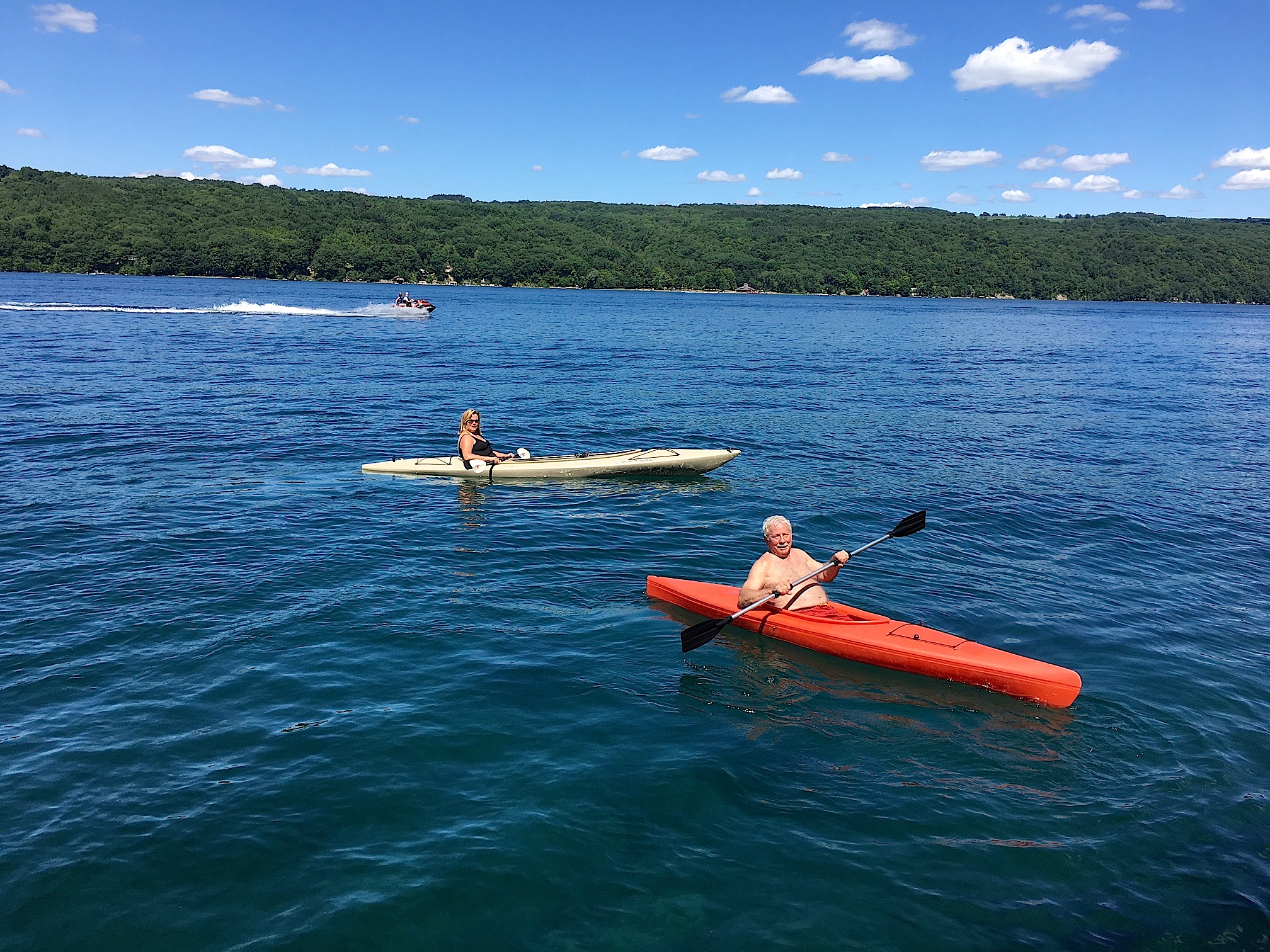 Celeste & Don in kayaks