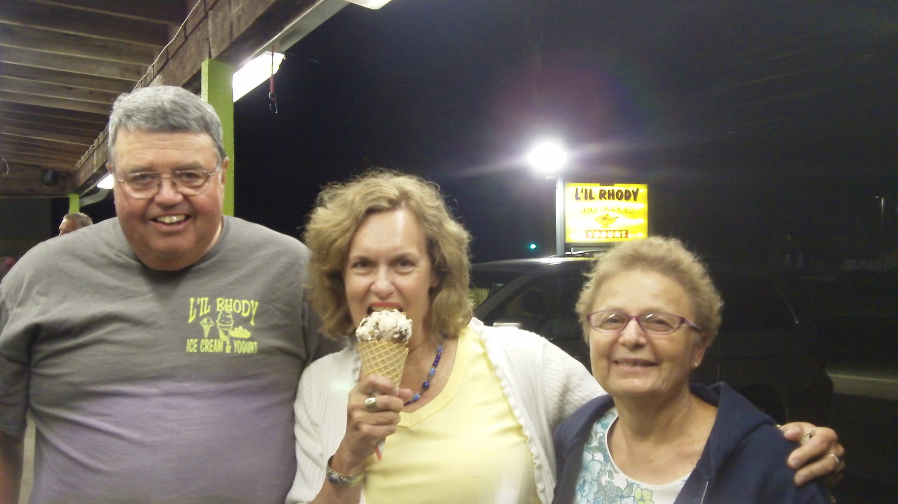 Bill, Lorraine, and Belinda Gudas, August, 2015  Delicious!