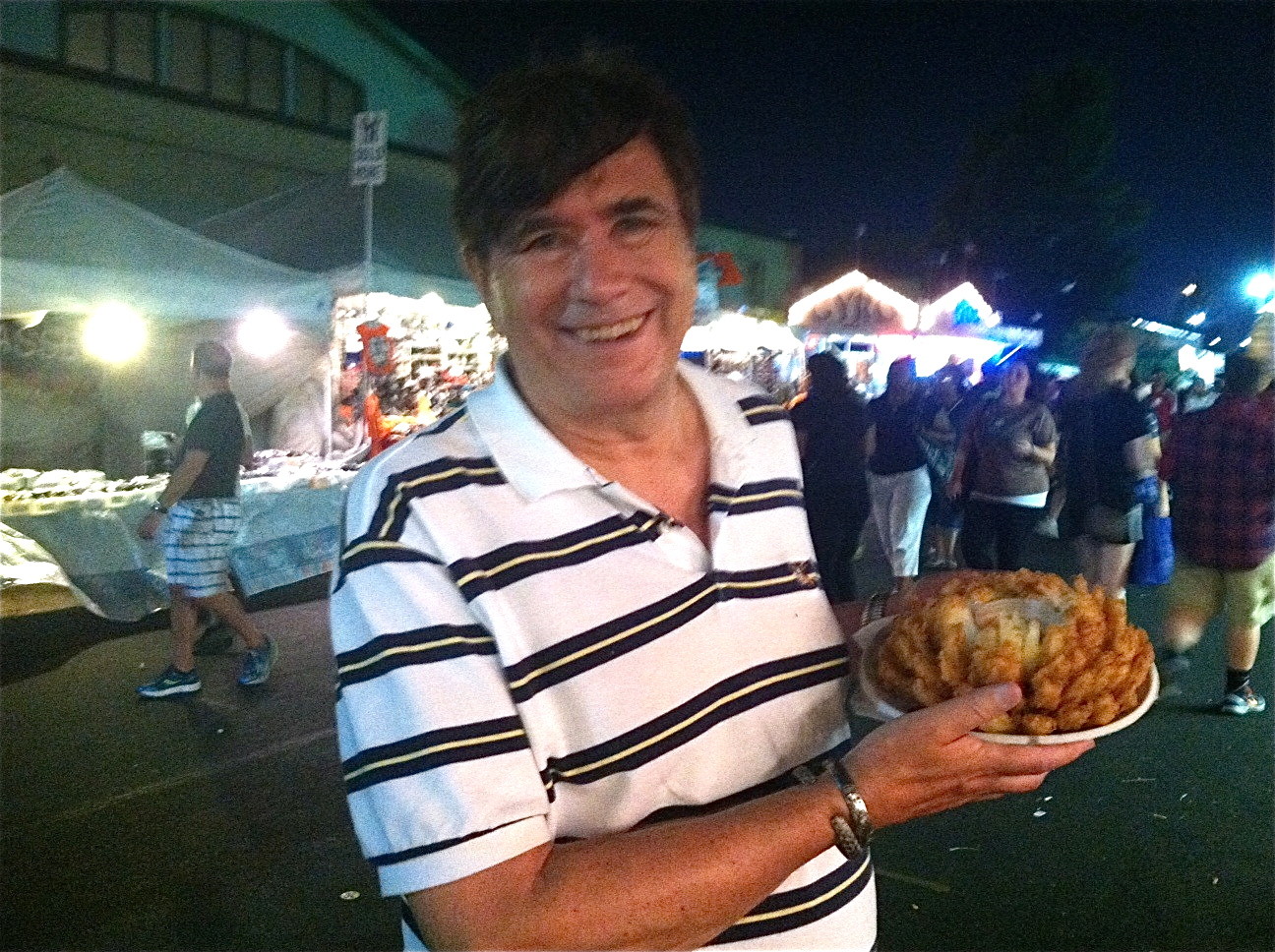 John is happy, too, with his bloomin fried onion