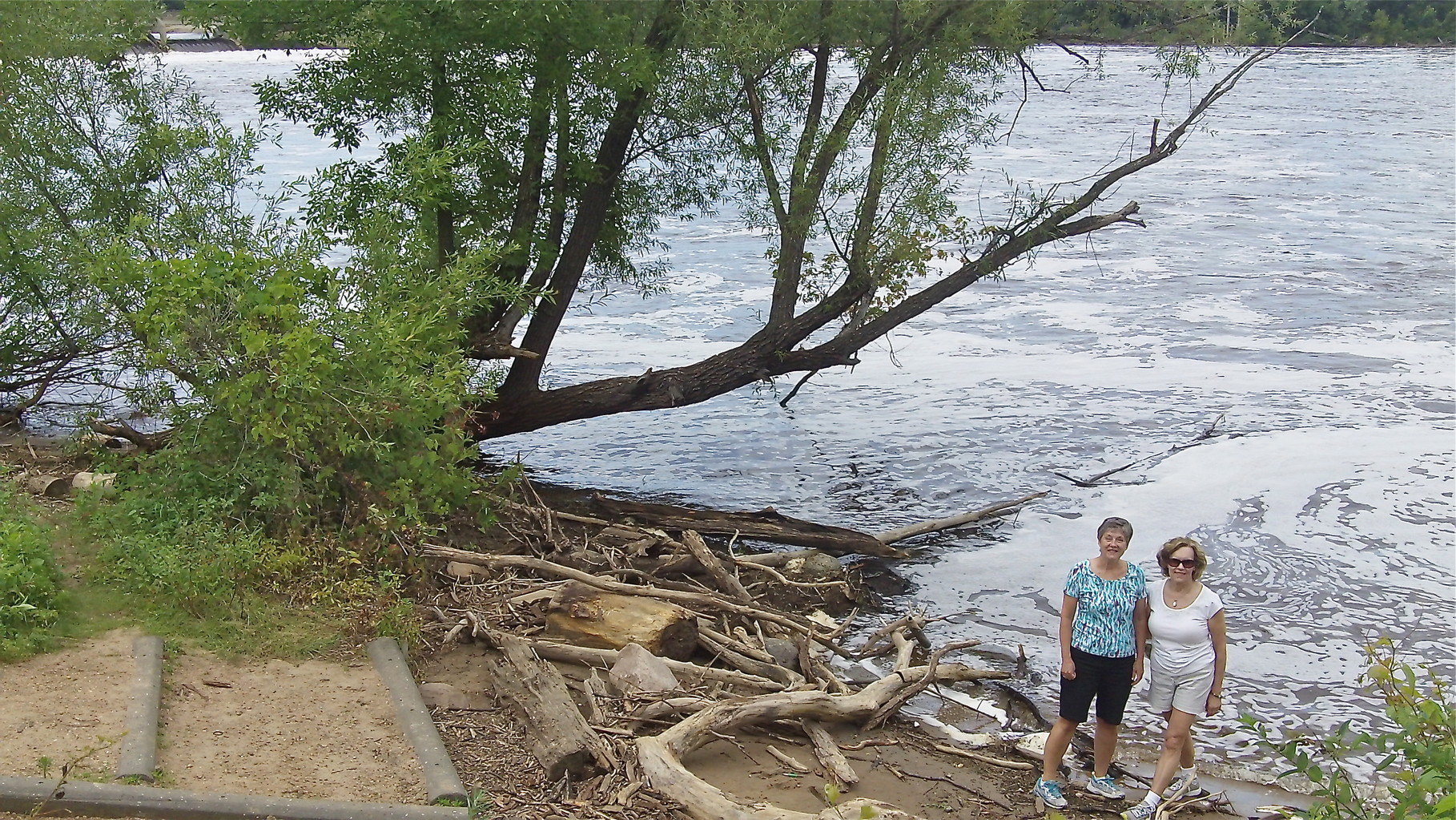 Cindy & Lorraine along the river