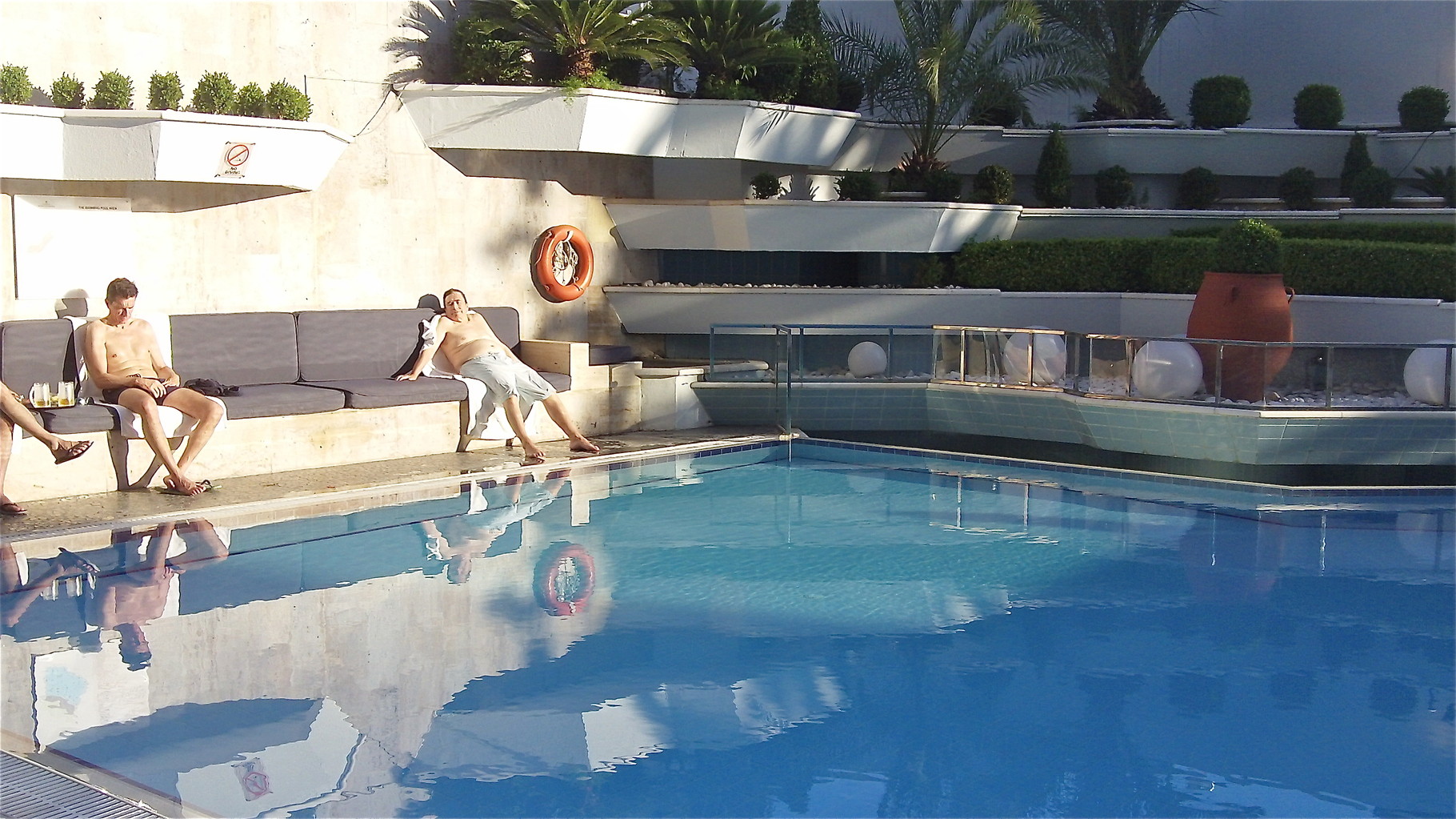 Pool at our hotel in Athens...