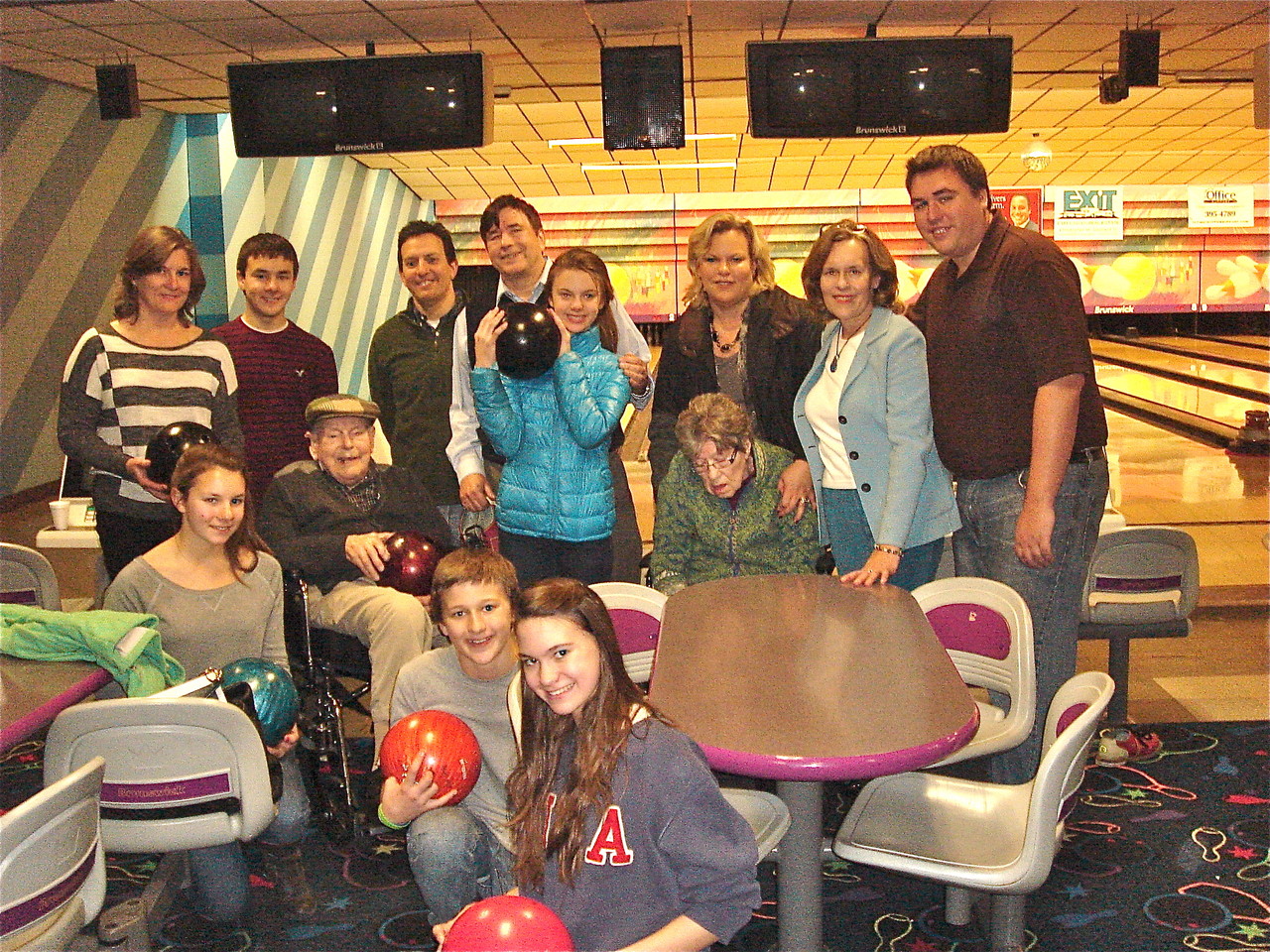 The group of bowlers!! November 23, 2012. Bowl-mor Lanes, E. Syracuse.