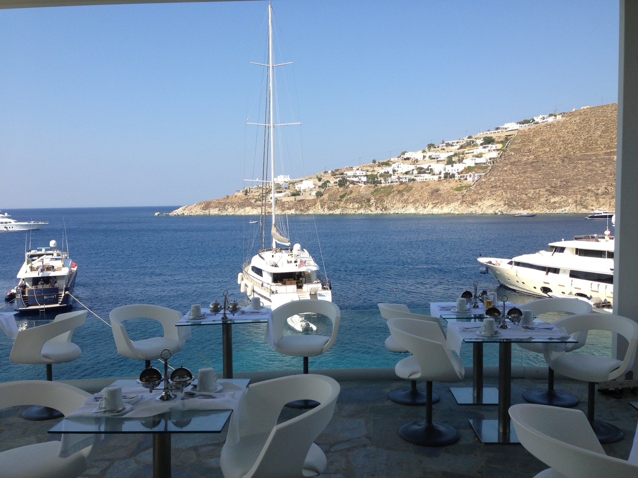 View at breakfast, Mykonos