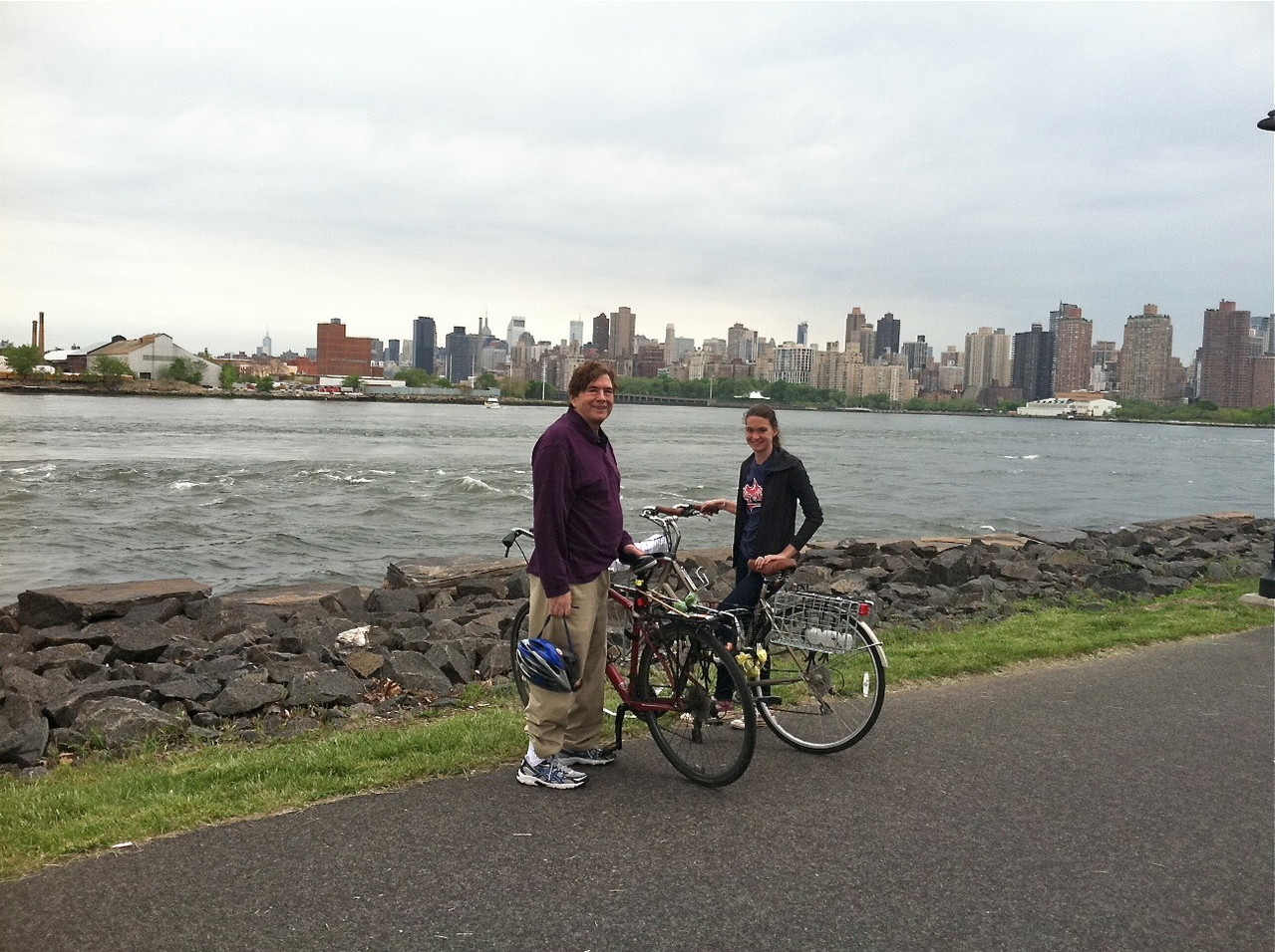 John Wagner & Celeste's daughter Ellie along the East River, May 18, 2013