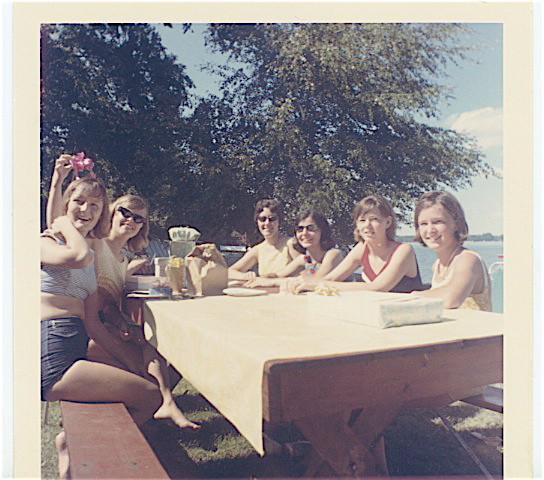 1967 Susie Dame, Linda Edgerton, Rita Dixon, Irene Recuparo, Marie Fletcher, Ellen Leigh Curtin  Skaneateles Lake