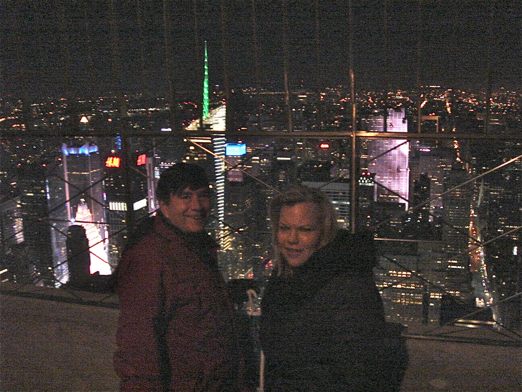 John and Celeste-very cold evening up there!