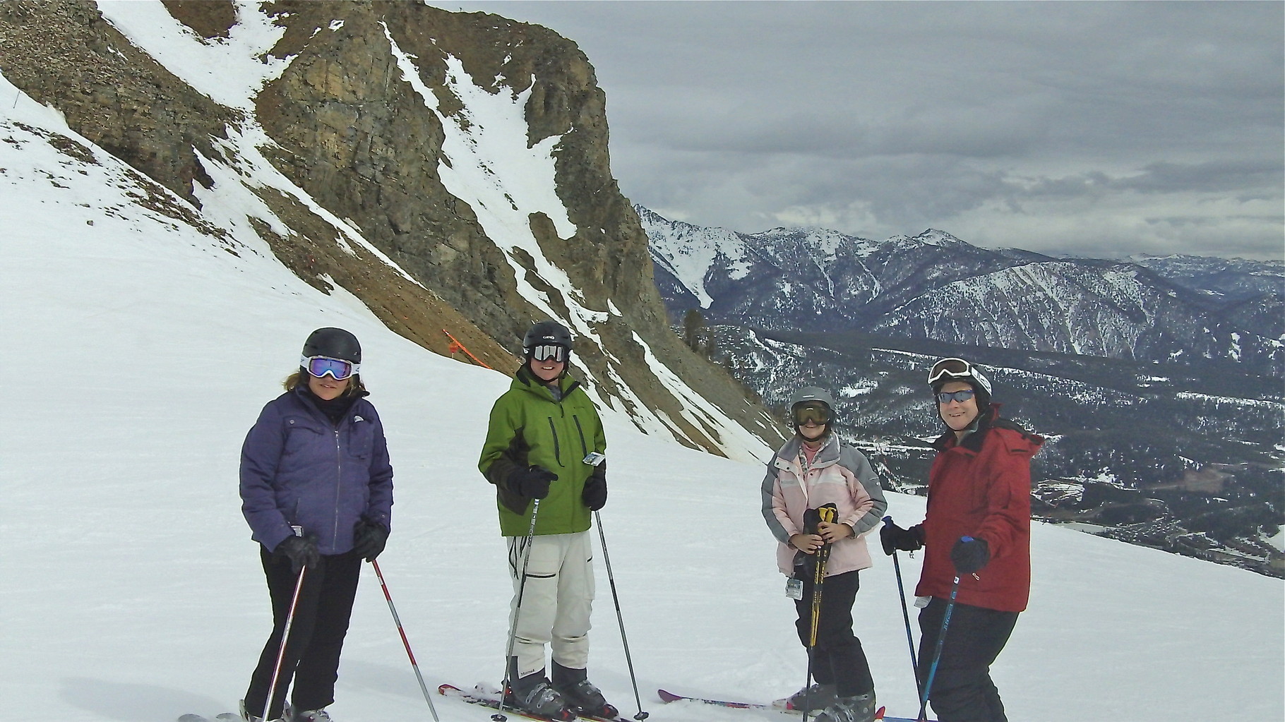 Celeste, Stuart Jr., Lorraine, and  John near the top