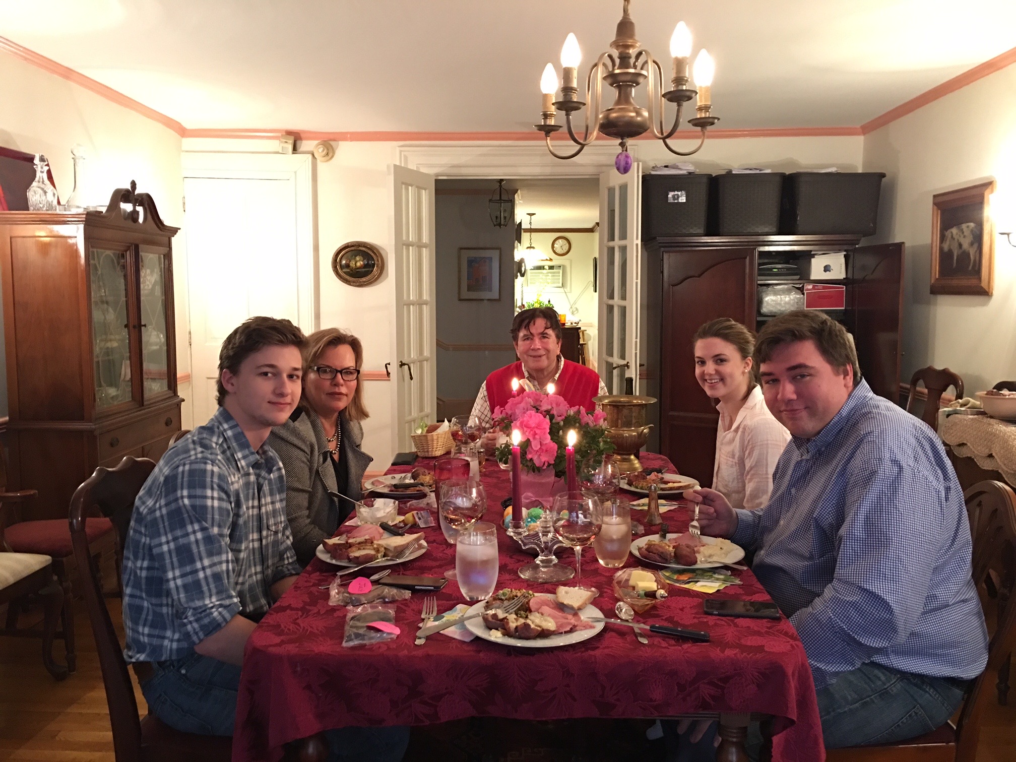 Jack, Celese, John, Kate, & Greg, Easter Dinner, 2018