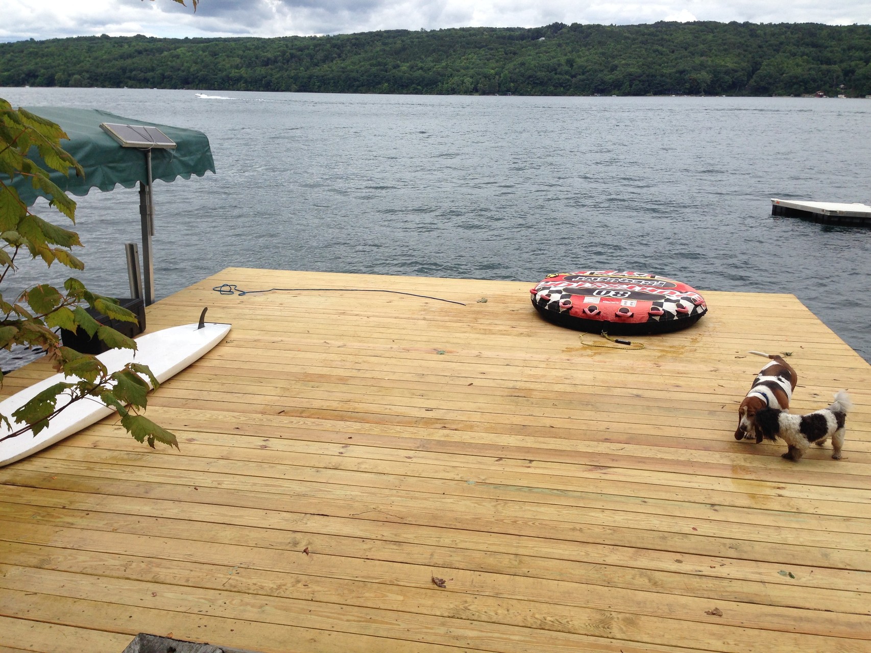 New dock is finished at Skaneateles Lake! 7-14