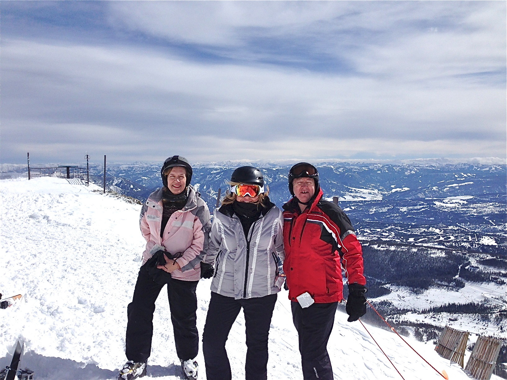 Lorraine, Celeste, & Jack Donohue at the top of Lone Peak