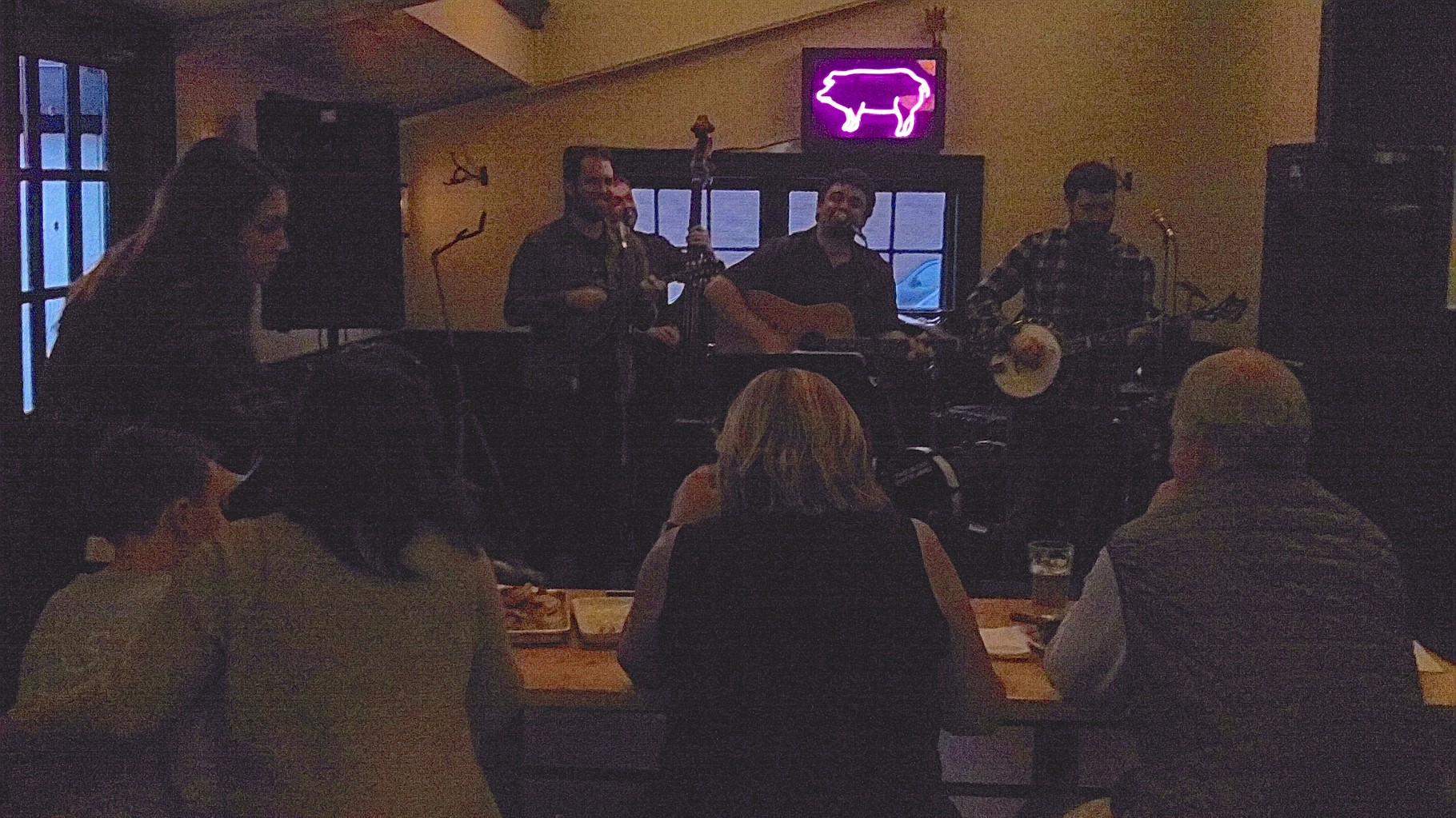 A bluegrass band plays at Celeste's Bday party in CT