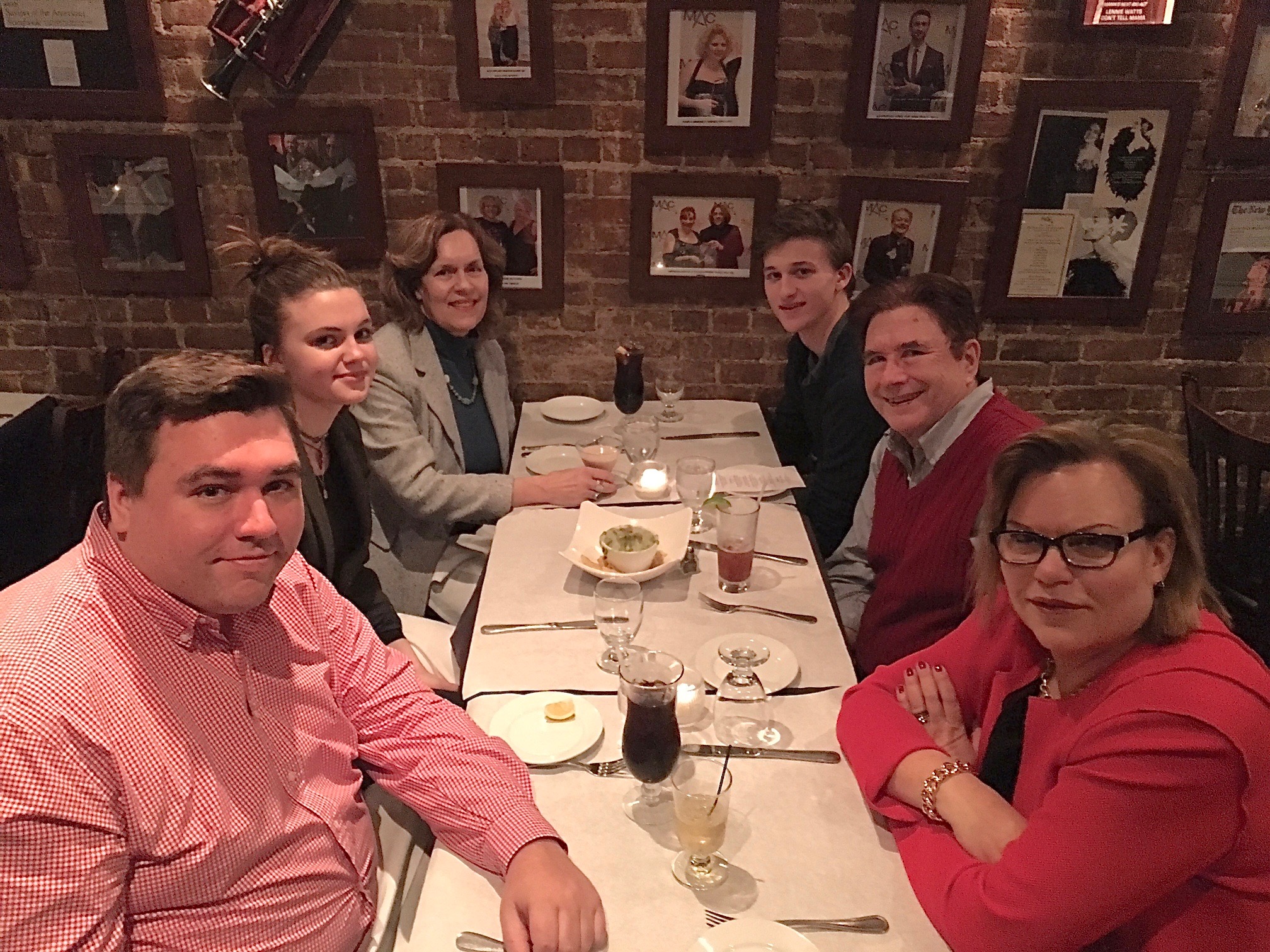 Greg, Kate, Lorraine, Jack, John, Celeste  Feb. 2018, Twins' B'day-we saw the play The Band's Visit