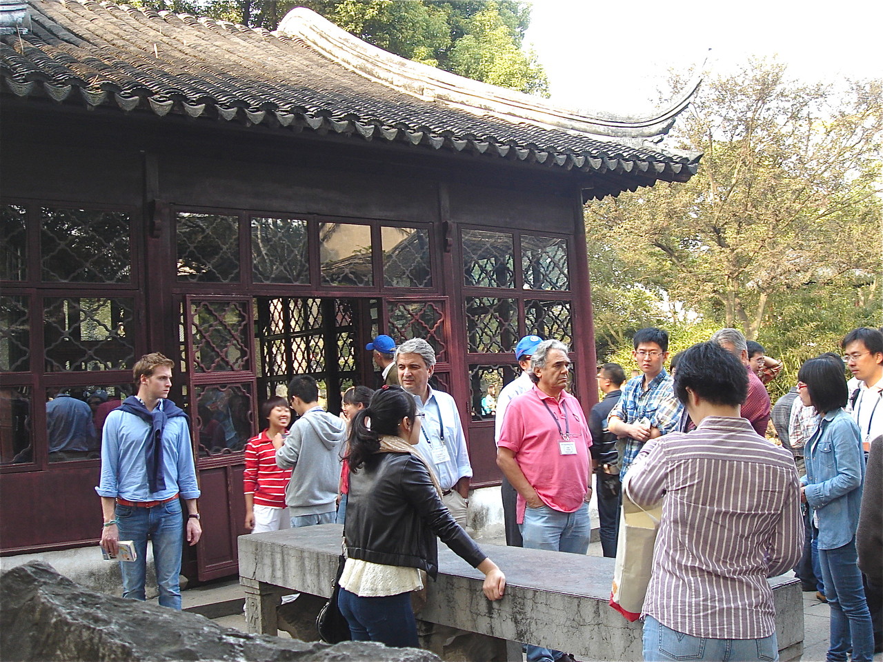 Meeting attendees at the Garden