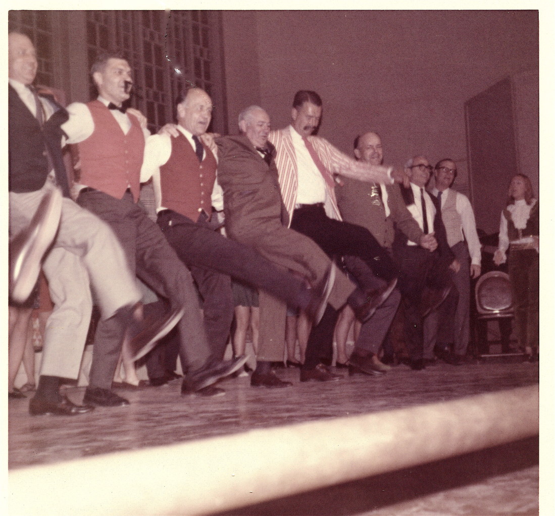 Al Gudas in the chorus line, 1968, Smith College