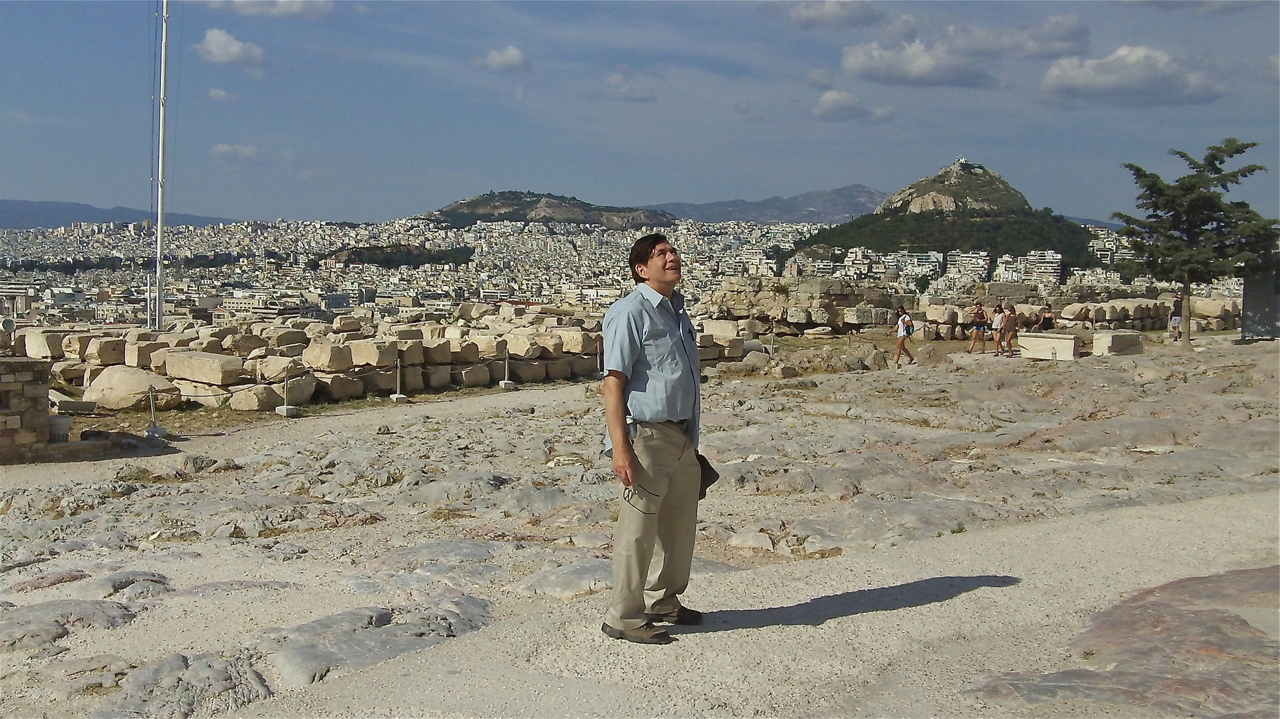 view of Athens from the top of the Acropolis