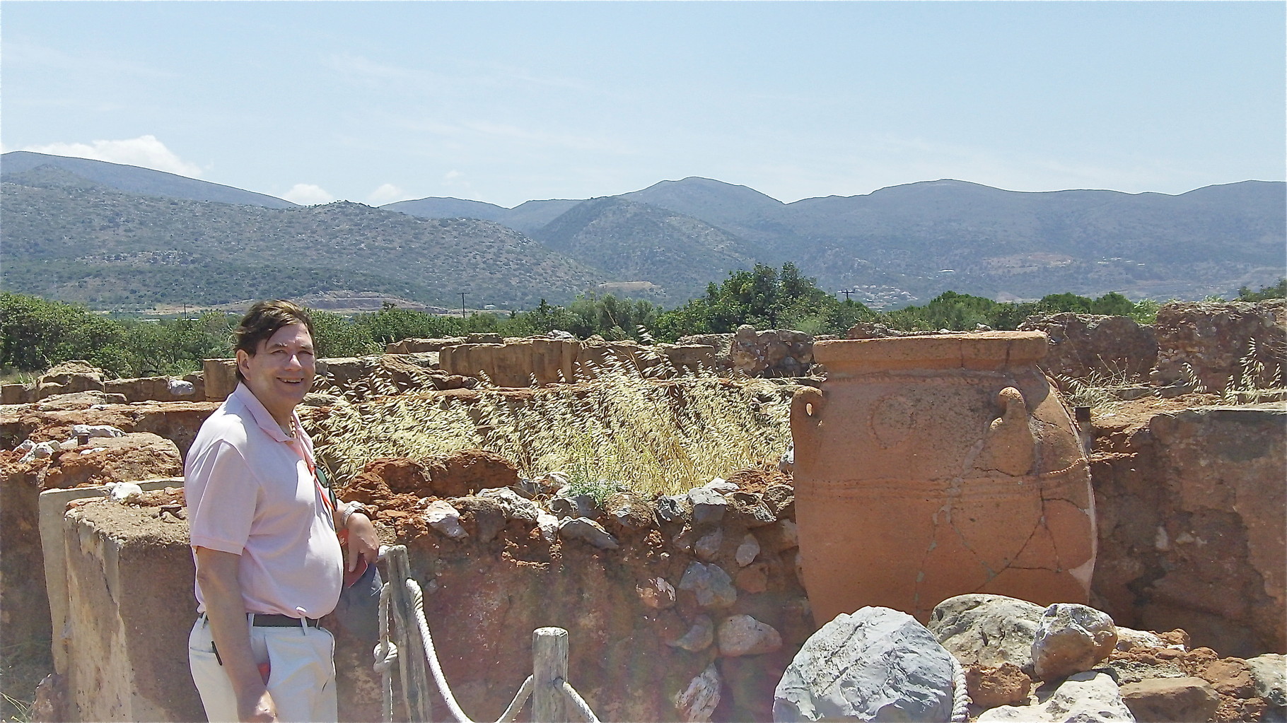 John at the ruins of the Minoan Palace at Malia