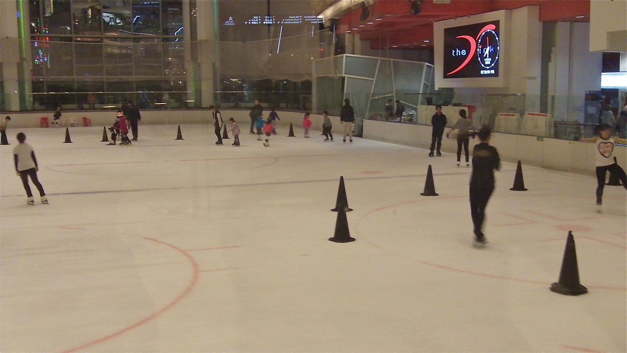 Ice rink in building near Greg's office, HK