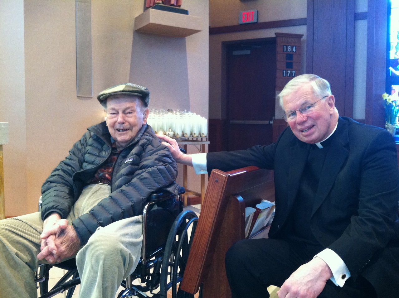 Al Gudas & Msgr. Yeazel, Holy Cross Church 3-31-2013