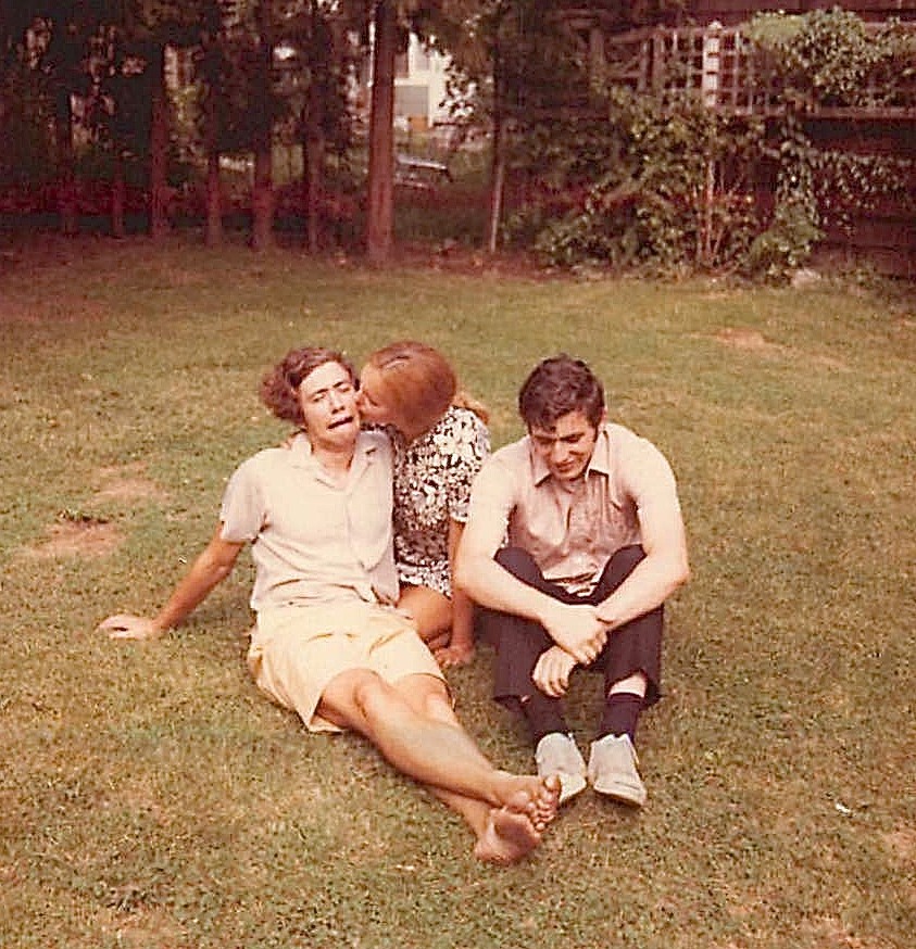 John Wagner, Lorraine, & Murray Weingarten, Princeton, summer 1971 Earl Browder residence