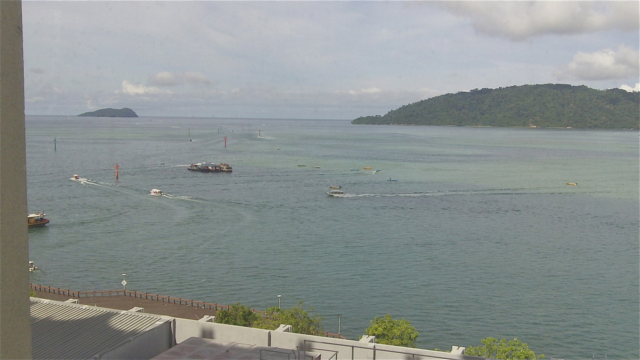 View from our hotel room in Kota Kinabalu, Sabah, Borneo