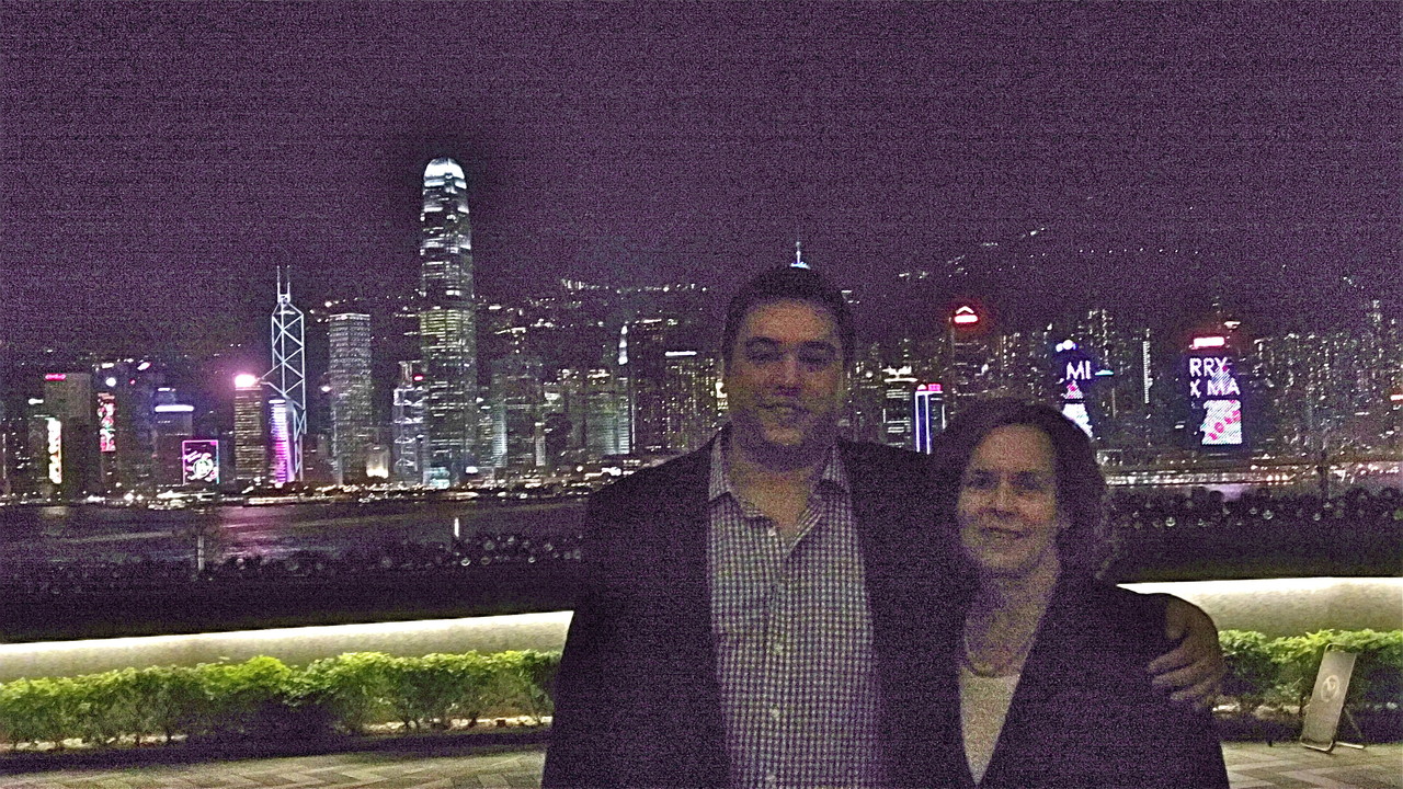 Greg & Lorraine, HK at night