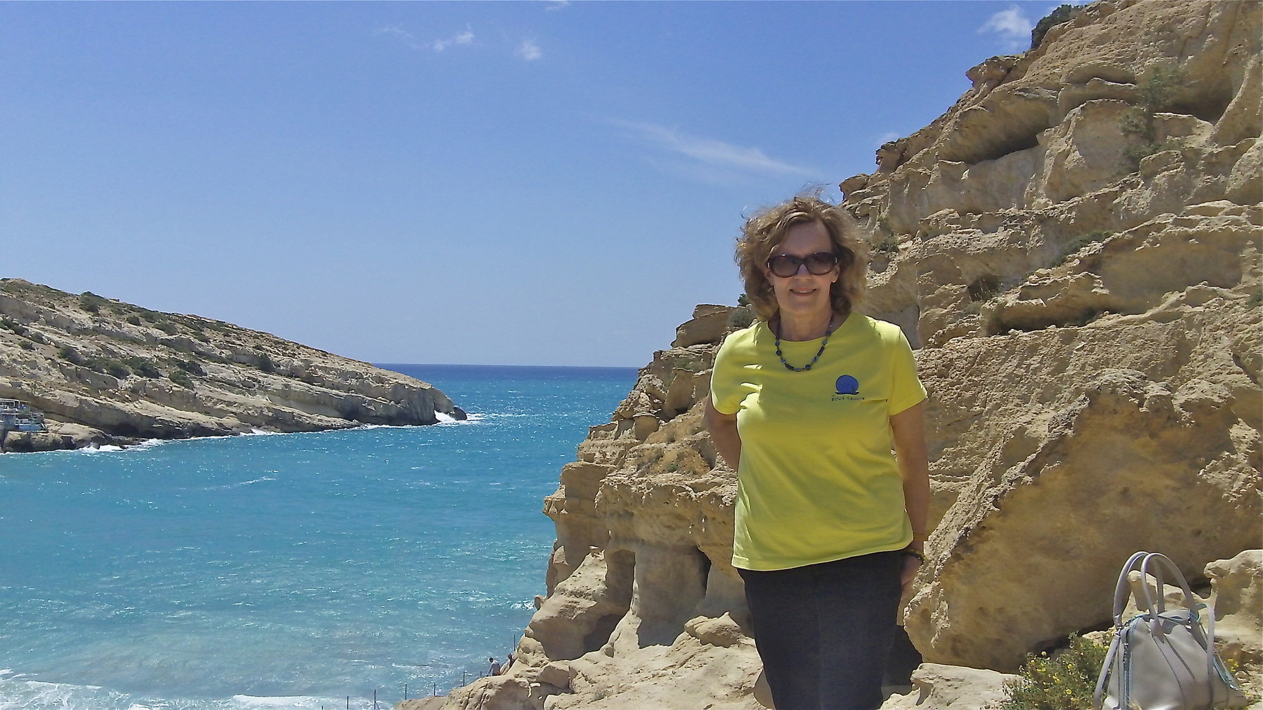 Lorraine at Matala Beach