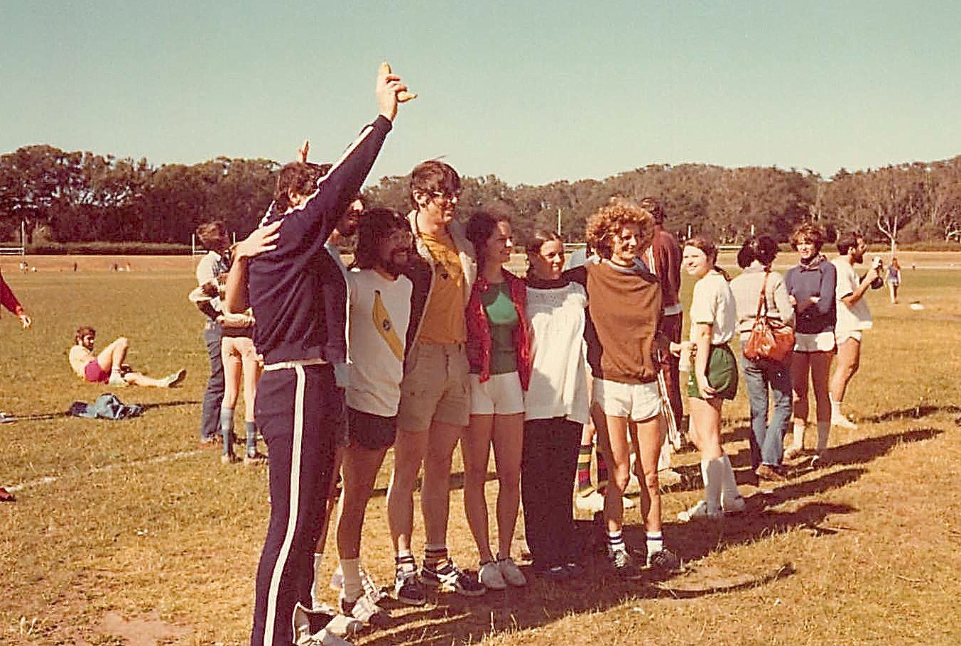 Mike Stallcup, Keith Yamamoto, Jose Bonner, Bonnie Maler, Toni King, Janet Ring 1977 Great Race II UCSF