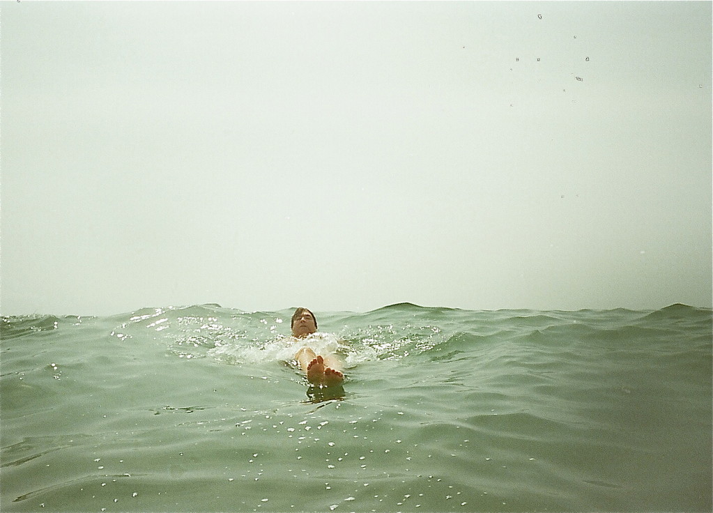 John relaxes on a wave, Jones Beach