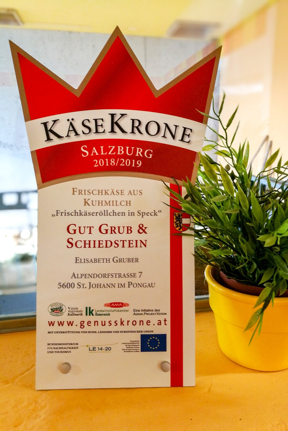 Käse-Krone für Gut Grub & Schiedstein