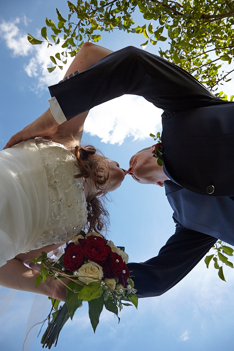 Brautpaar Kuss - Hochzeitsfotograf Rhein-Main