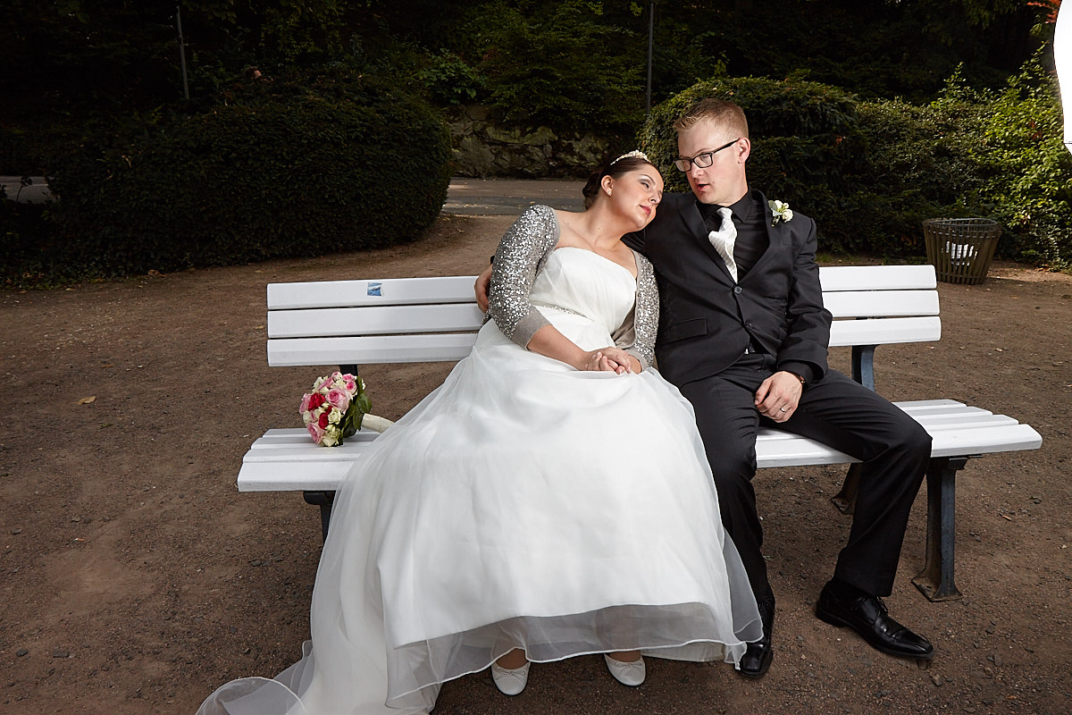Hochzeitspaar macht Pause